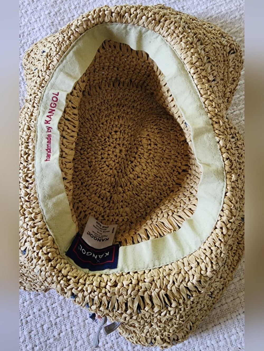 Kangol Handmade Paper Rag Weave Straw Hat - Picture 5 of 6